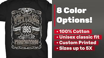Amazon.com: 40th Birthday Gift Shirt for Men - Vintage 1985